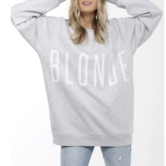 BRUNETTE THE LABEL Sweaters - NWT - BRUNETTE THE LABEL - OVERSIZED BLONDE CREW